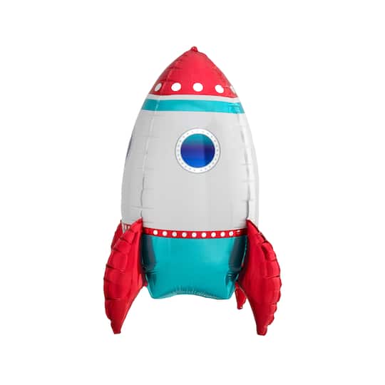Michaels, 21" Air-Filled Rocket Ship Foil Balloon – Category: Foil Balloons